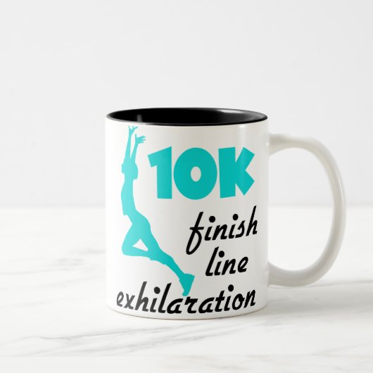 10K Aqua Finish Line Zweifarbige Tasse (Rechts)