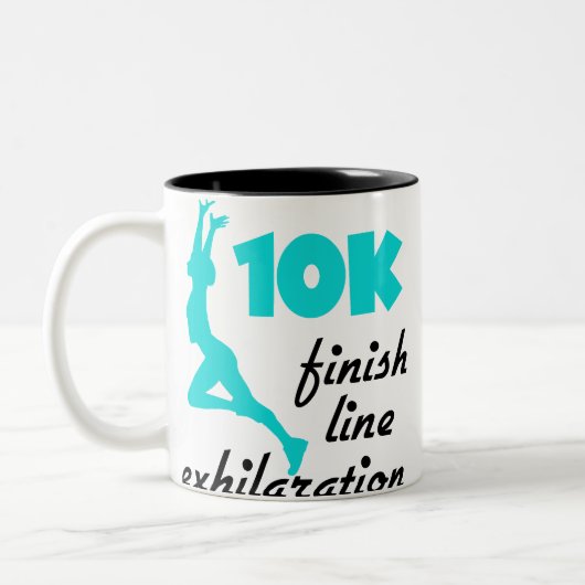 10K Aqua Finish Line Zweifarbige Tasse (Links)