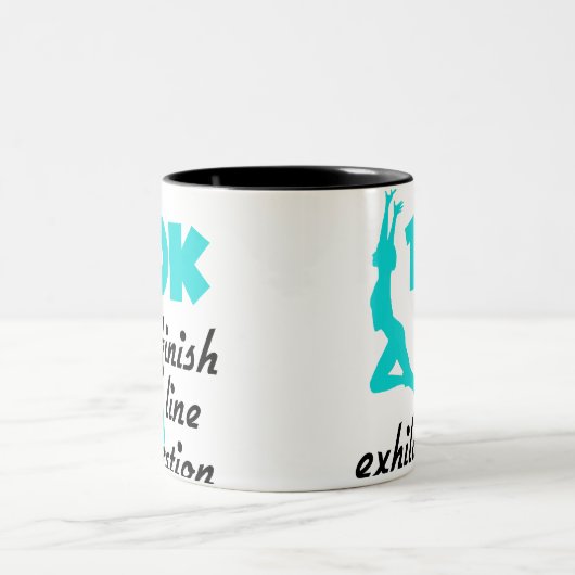 10K Aqua Finish Line Zweifarbige Tasse (Mittel)