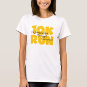 10K Gelb laufen T-Shirt (Vorderseite)