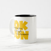 10K Gelb laufen Zweifarbige Tasse (Vorderseite Links)