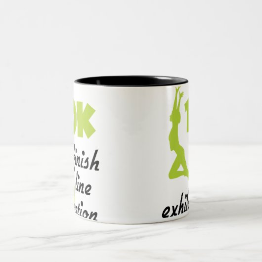 10K grüne Linie Zweifarbige Tasse (Mittel)