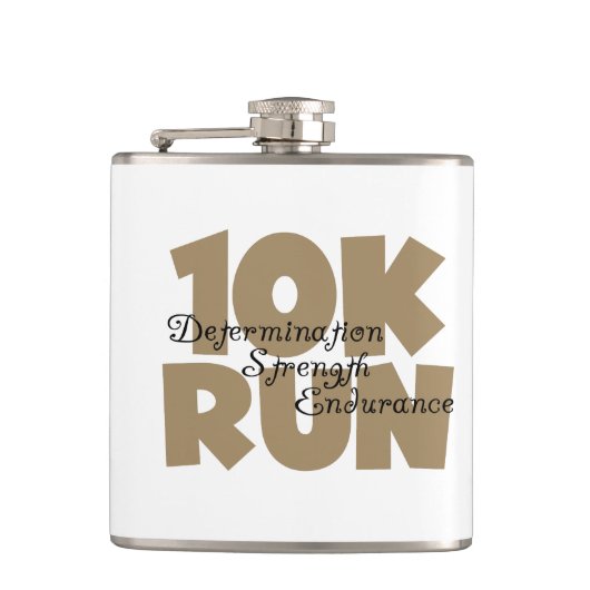 10K Lauf Tan Sports Running Flachmann (Vorderseite)