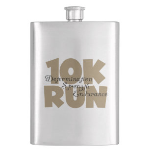 10K Lauf Tan Sports Running Flachmann