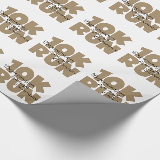 10K Lauf Tan Sports Running Geschenkpapier (Ecke)