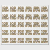 10K Lauf Tan Sports Running Geschenkpapier (Flach)