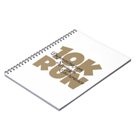 10K Lauf Tan Sports Running Notizblock (Linke Seite)