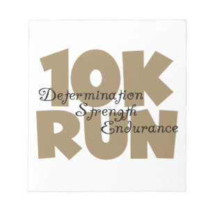 10K Lauf Tan Sports Running Notizblock