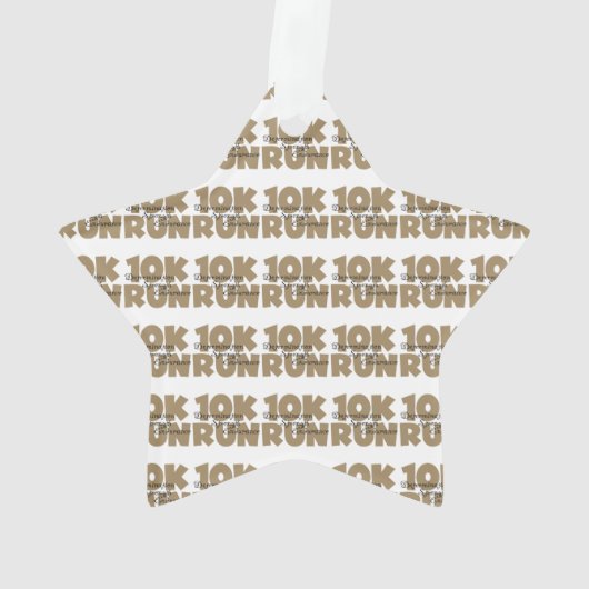 10K Lauf Tan Sports Running Ornament (Rückseite)