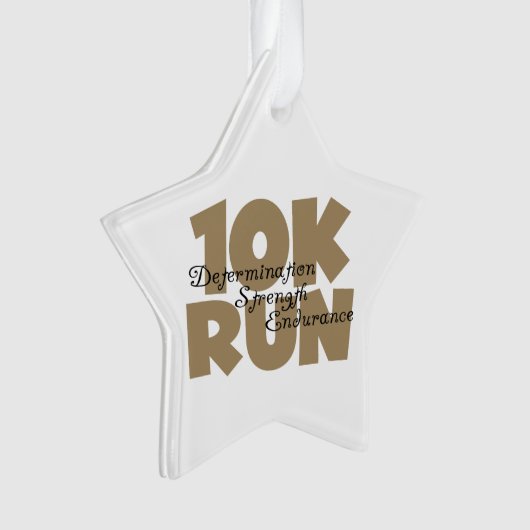 10K Lauf Tan Sports Running Ornament (Vorderseite)