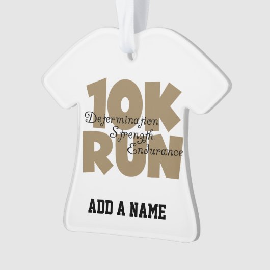 10K Lauf Tan Sports Running Ornament (Vorderseite)