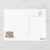 10K Lauf Tan Sports Running Postkarte (Rückseite)