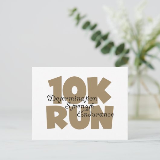 10K Lauf Tan Sports Running Postkarte (Stehend Vorderseite)