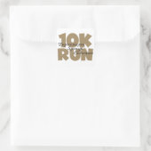 10K Lauf Tan Sports Running Quadratischer Aufkleber (Tasche)