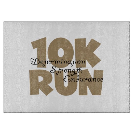 10K Lauf Tan Sports Running Schneidebrett (Vorderseite)