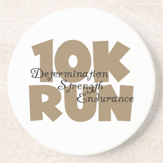 10K Lauf Tan Sports Running Untersetzer (Vorne)