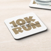 10K Lauf Tan Sports Running Untersetzer (Linke Seite)