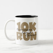 10K Lauf Tan Sports Running Zweifarbige Tasse (Links)