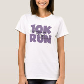 10K Lila laufen T-Shirt (Vorderseite)