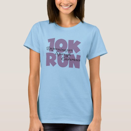 10K Lila laufen T-Shirt (Vorderseite)