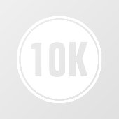 10K-Marathon Fensteraufkleber (Blatt)