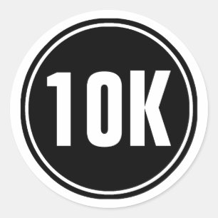 10K Marathonlauf Runder Aufkleber