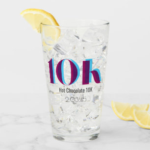 10k Race Celebration Bold Lila Graphic Glas