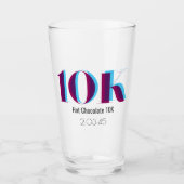 10k Race Celebration Bold Lila Graphic Glas (Vorderseite)