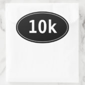 10k Race Walk Run Oval Aufkleber (Tasche)