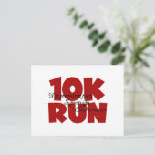 10K Run Red Postkarte (Stehend Vorderseite)