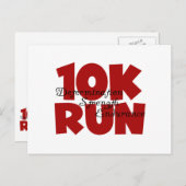 10K Run Red Postkarte (Vorne/Hinten)
