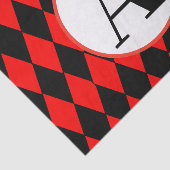 10lb Tissue Paper, RED & BLACK HARLEQUIN Seidenpapier (Ausschnitt)