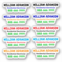 10pcs - Werbe-Elektro-Aufkleber