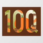 10Q = Thank You a Hundredfold Fensteraufkleber (Blatt)