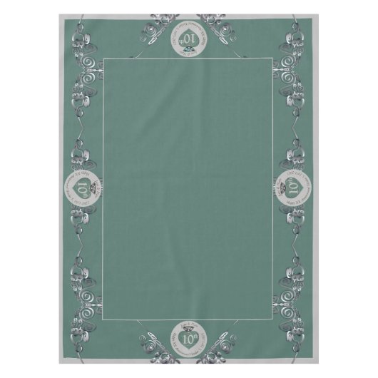 10th,11th,20th,25th Wedding Anniversary Tischdecke (Vorderseite)