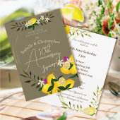 10th Anniversary Lemon Squeeze Wedding Invitation Einladung