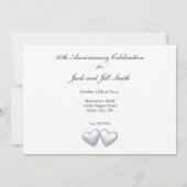 10th Anniversary Tin Hearts Einladung (Rückseite)