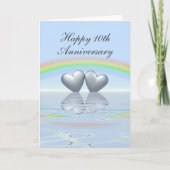 10th Anniversary Tin Hearts Karte (Vorderseite)