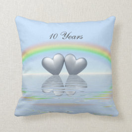 10th Anniversary Tin Hearts Kissen