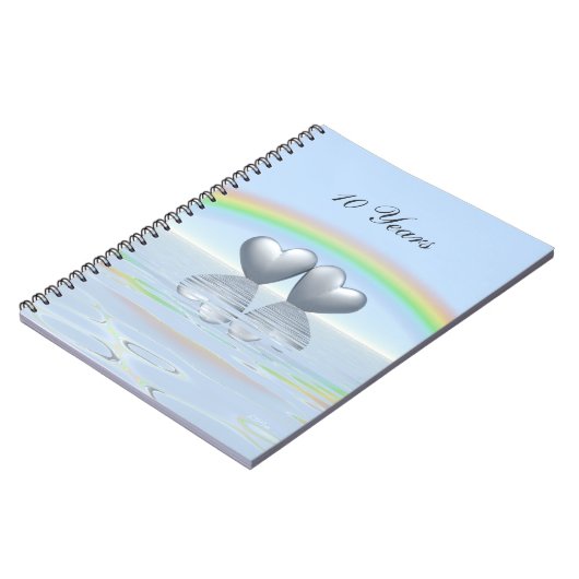 10th Anniversary Tin Hearts Notizblock (Linke Seite)