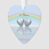 10th Anniversary Tin Hearts Ornament (Vorderseite)