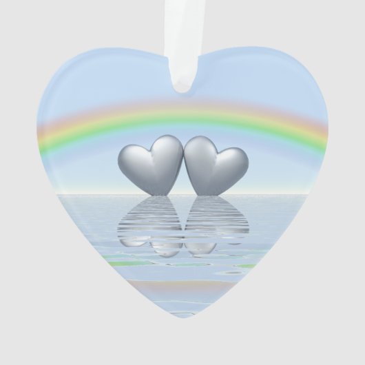 10th Anniversary Tin Hearts Ornament (Rückseite)