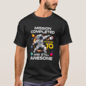 10Th Birthday Astronaut 10 Years Old Outer Space B T-Shirt (Vorderseite)