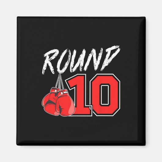10th Birthday Boxing Boy 10 Year Old Boxer Bday Pa Magnet (Vorne)