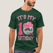 10th Birthday Coquette Bow Disco Ball 10 Year Old  T-Shirt (Vorderseite)