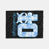10th Birthday Girl Blue Coquette Bow 10 Year Old Fleecedecke (Vorderseite (Horizontal))
