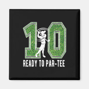 10th Birthday Golfer Boy Ten Year Old Golf Player Magnet