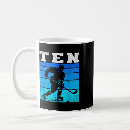 10th Birthday Ice Hockey Boys Ten Hockey Birthday  Kaffeetasse (Links)
