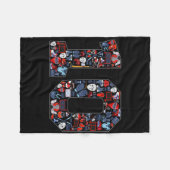 10th Birthday Ice Hockey Themed 10 Year Old Party  Fleecedecke (Vorderseite (Horizontal))