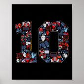 10th Birthday Ice Hockey Themed 10 Year Old Party  Poster (Vorne)